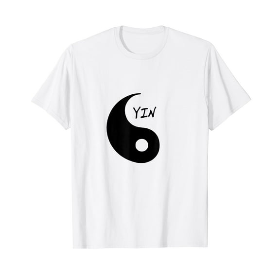 Yin Yang Funny Halloween Couples T-shirt for Best Friends