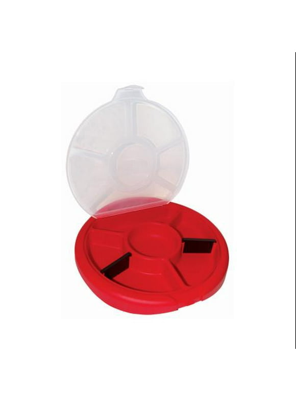 Bucket Boss 10010 12.25" X 1.5" Clear & Red Plastic Bucket Seat Organizer