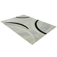 thumbnail image 3 of Allstar 8x10 Contemporary Accent Rug in Off White with Gainsboro Grey Abstract Crescent Shape design (7' 5" x 9' 8"), 3 of 9