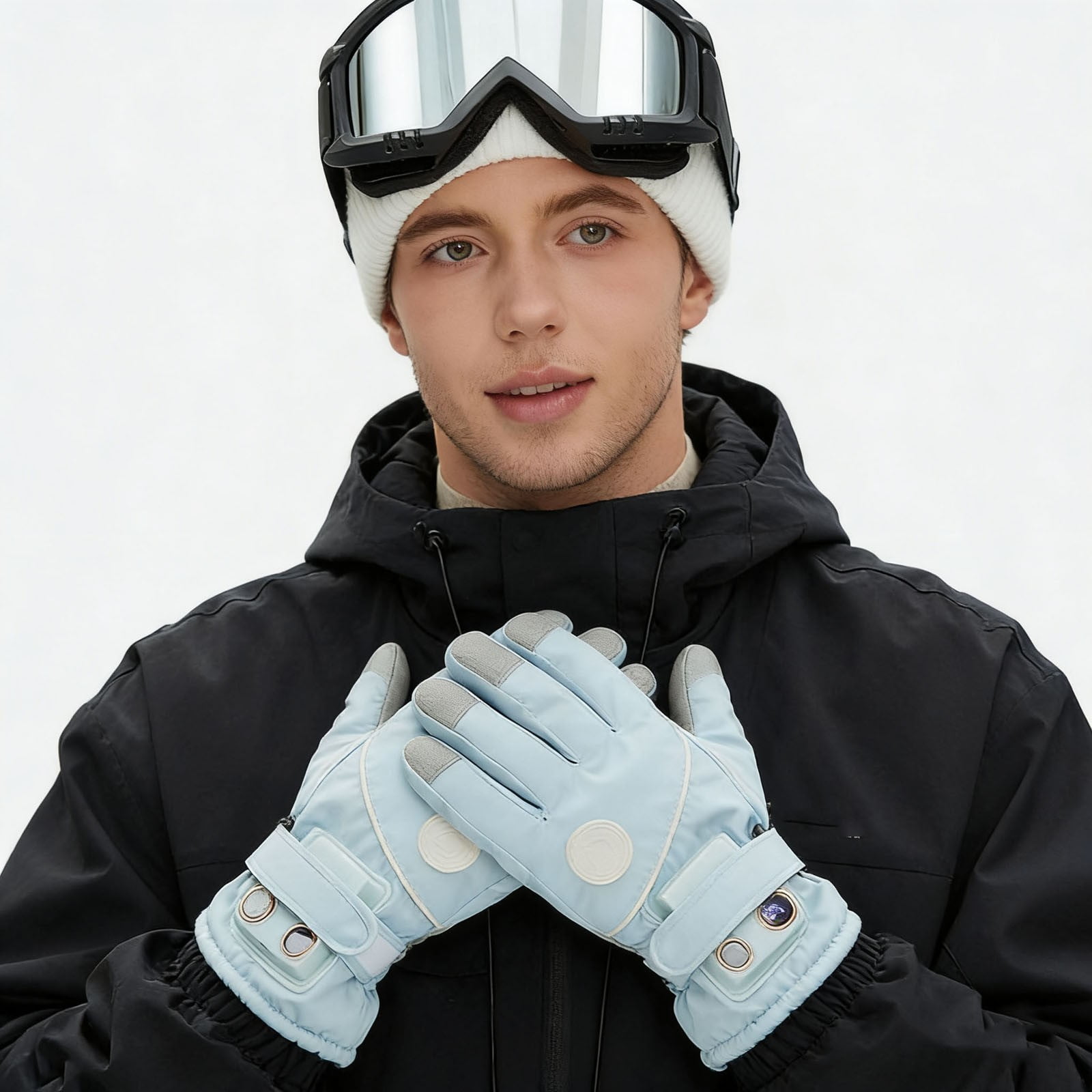 Rechargeable Heated Gloves – Adjustable 3-Heat Winter Gloves for Skiing, Motorcycle & Outdoor Work, Touchscreen Compatible (Men/Women)