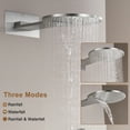 thumbnail image 3 of CASAINC 22'' Wall Mounted Round Dual Function Rain & Waterfall Shower System with Handheld Sprayer in Brushed Nickel, 3 of 10