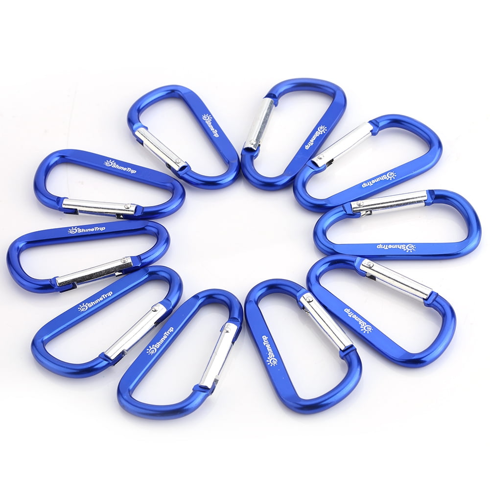 Domqga 4 Colors 5pcs/10pcs Durable Aluminium Alloy Dshape Carabiner