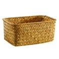 Basket Organizer Storage Seagrass Vegetables Closet Hyacinth Cube