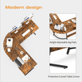 Vineego LShaped Computer Desk Modern Corner Desk with Small Table