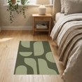 thumbnail image 3 of ODIKA 2'x3' Washable Samll Area Rug Olive and Sage Geometric Design Modern Abstract Shapes with Bold for Entryway, Kitchen, Laundry Room, Non-Slip, Low Pile, 3 of 7