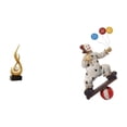 thumbnail image 1 of Estatua Abstracta De Payaso Con Llamas, Figura De Resina, Escultura De Arte Moderno, Adorno Para Vitrina, Centro De Mesa De Sala De Estar, Decoración De Comedor, Recuerdo., 1 of 8