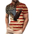 thumbnail image 3 of UVEASISHA Men's 250th Patriotic Golf Shirts Big and Tall Casual USA Stars and Stripes Print Polos Shirt Quick Dry Mesh Short Sleeve Workout T-Shirts Hot Pink L, 3 of 6