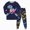 H057-Navy, variant on NOLDARES Boys Girls Sleepwear Toddler Kids Baby Boys Girls Pajamas Cartoon Cute Print Long Sleeve Top Trousers Outfits Set(H057-Sky Blue)
