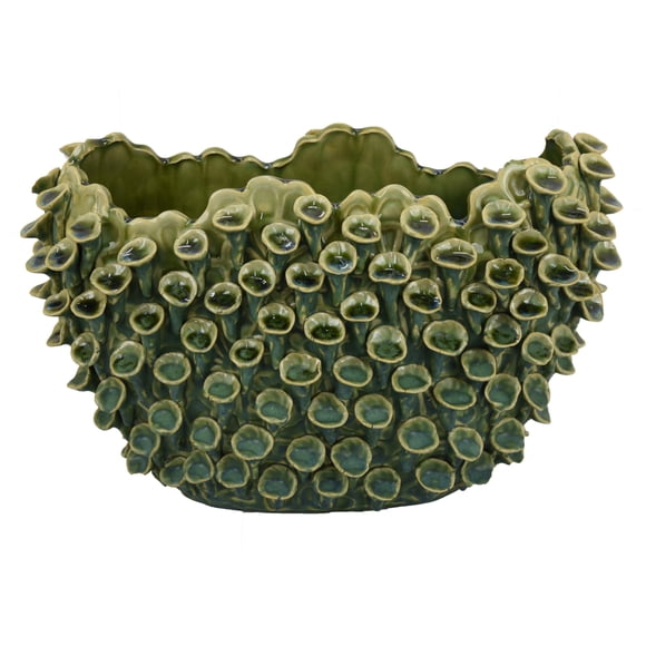 Cuenco decorativo Benzara Nina Green Ceramic 36cm