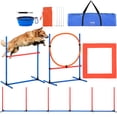 thumbnail image 1 of VEVOR Dog Agility Training Equipment 4 PCS Set with Hurdles Jump Ring Pause Box, 1 of 9