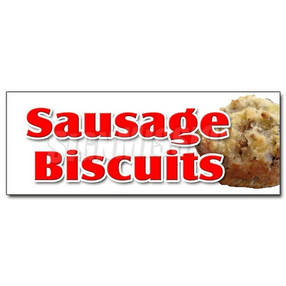 36" SAUSAGE BISCUITS DECAL sticker gravy breakfast homemade southern fresh