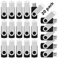 thumbnail image 1 of 20 Pcs Clé USB 8 Go, Clé USB 8 Go, Clé USB Pivotante, Noir, 1 of 5