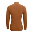 thumbnail image 5 of Wovix Women's Fall Fashion Sweater 2025 Long Sleeve Mock Neck Button Stretch Slim Tunic Business Casual Work Solid Color Basic Tops, 5 of 5