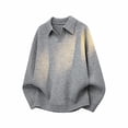 thumbnail image 4 of LYSMORA Men's Collared V Notch Ribbed Knit Sweater Long Sleeve Pullover Top for Daily Commute City Stroll Weekend Casual Outing, 4 of 5