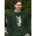 thumbnail image 2 of Colorful Welsh Corgi Walking Sweatshirt Men -Image by Shutterstock, Male 3X-Large, 2 of 4