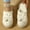 Off-white Bow, variant on GYTY Cute Bowknot Soft Sole Fuzzy Slippers, Winter Cozy & Warm Slip On Plush Shoes, Comfy Closed Toe Home Slippers