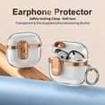 thumbnail image 2 of Clear Case for Apple Airpods Pro 2nd Generation 2022, with Keychain Lock Button Wireless Charging Support Anti-Scratch Not-Yellowing Dustproof Bumper Case Cover for Apple AirPods Pro 2, Black, 2 of 9