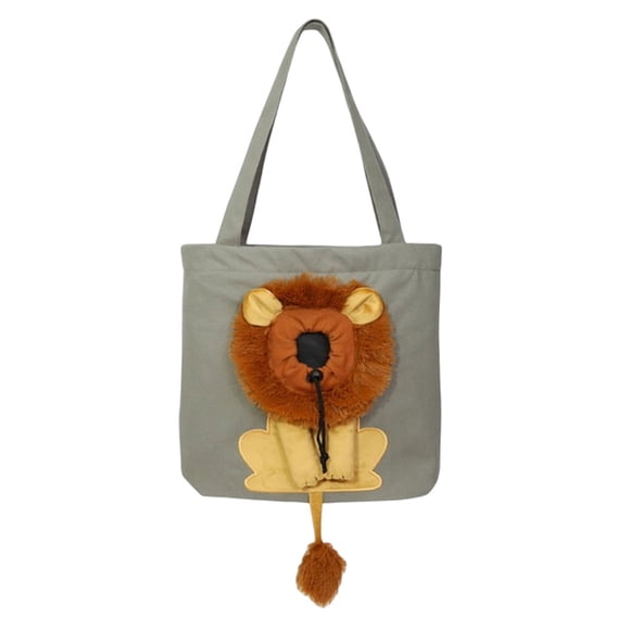 Greeniant Transportín para mascotas con diseño de León, bolsa para perros y gatos con cordón, soporte retráctil de transporte de lona, bolso Type9 NO9
