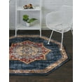 thumbnail image 4 of Unique Loom Utopia Collection Area Rug - Helios (7' Octagon Dark Blue/Beige), 4 of 6