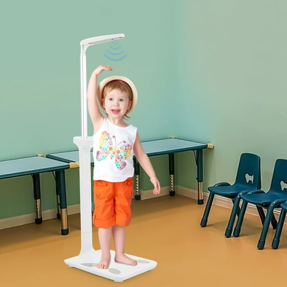 Ultrasonic Height and Body Fat Analyzer - High Precision Scale with LCD, Smart Measurement for Adults and Children