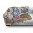 thumbnail image 3 of Christmas Soft Flannel Fleece Throw Blanket, Kitten with Scarf Under the Tree with Ball Celebration and Gift Box Cat Themed, Cozy Plush for Indoor and Outdoor Use, 50" x 70", Multicolor, by Ambesonne, 3 of 6