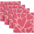 thumbnail image 5 of Coolnut Red Loving Heart Cloth Napkins Set of 6, Durable Printed Washable Table Napkins for Valentines, Weddings, Dinners Parties Home Decor, 20 x 20 Inch Washcloth Gift, 5 of 7