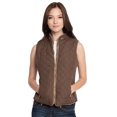 thumbnail image 1 of Ma Croix Womens Solid Quilted Padded Vest Jacket Zip Up Padding Outerwear, 1 of 7
