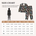thumbnail image 4 of Yiaed Colorful Retro Tape Print Pajamas Women's Long Sleeve Sleepwear Soft Button Down Loungewear Pjs Lounge Set Nightwear Womens Pajama Pants-Small, 4 of 7