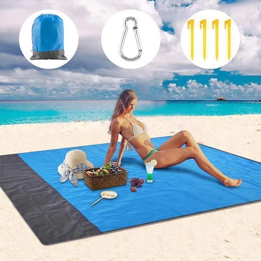 Beach and Portable Anti sand Beach Blanket Beach Mat Picnic Blanket for Park 