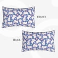 thumbnail image 2 of Sikiie Cute White Rabbit Print Plush Pillow Cover, Wrinkle-proof and Stain-resistant Pillow Protector without Pillow Core, Home Decoration-14"x20", 2 of 6