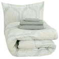 thumbnail image 5 of Twin Comforter Set, Hexagon Strié Soft, Breathable, Bed in a Bag with Strié Stripe Reverse Comforter, 5 of 7
