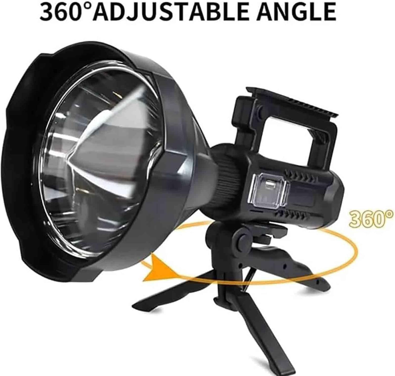 Ms32 Flashlight 200000 Lumens, Super Bright LED Searchlight with Tripod, Handheld Spotlight for Camping, Spotlight, Multifunctional Night Fishing Camping Light, Worlds Brightest Flashlight (Small)
