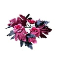 thumbnail image 1 of Halloween Dark Colored Rose and Leaf Candle Garland Wreath Versatile Exquisite, 1 of 9
