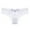 White, variant on XFLWAM Women's Lace Bow Thongs T Back Low Waist Breathable Panties Sexy Seamless V-Shape Design Floral Lace tangas White XL
