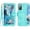 Green, variant on Leather For Samsung Galaxy S26 FE 5G 6.7-inch Floral Printed Wallet Case, With Card Holder,Wristband,Magnetic Clasp Kickstand Folio Cover,Blue,For Galaxy S26 FE 5G