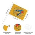 thumbnail image 4 of Drapeau de Mode Toronto Baseball Double Face à Main 5,5x8,2 Po, Polyester avec Mât en Plastique Mcp756, 4 of 7