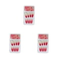 thumbnail image 4 of maskred 1 Set French Tip Press on Nails Gradient Extension Fingernails Tips Removable Fashion Wraps Full Cover DIY Manicure Kit Type 12 2g glue,24Pcs jelly 3Set, 4 of 6