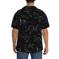 thumbnail image 5 of Fotbe Dinosaur print Short Sleeve Button Down Shirts for Men Casual Summer Beach Wrinkle Free Shirt-3X-Large, 5 of 7