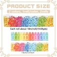 thumbnail image 2 of 1set 118FT 2 Styles Bulletin Board Borders 3 inch Confetti Crayon Scalloped Rolled Border Trim Decoration Borders for School Offices Walls Desks Windows Doors Lockers Colorful, 2 of 9