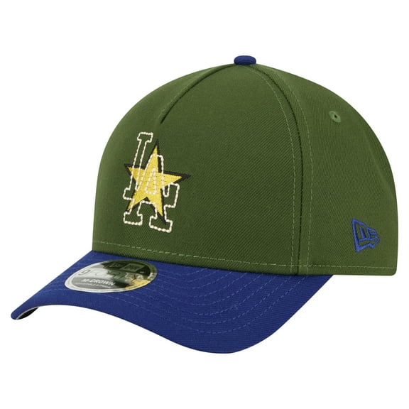 Men's-New Era Dark Green Los Angeles Dodgers City Feature 9FORTY A-Frame Adjustable Hat