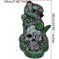 thumbnail image 4 of Skull Snake Clothes Patches Embroidered DIY Iron on Sew on Patches for Backpacks Jacket Motorcycle Patch 1 Piece, 4 of 6
