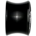 thumbnail image 4 of Body Candy 34/64" 2PC Black Acrylic Winged Cross Saddle Plugs Double Flare Plug Ear Plug Gauges 13mm, 4 of 4