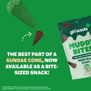Muddy Bites Girl Scout Thin Mints Filled Waffle Cone Bites, Resealable Bag, 2.33 oz