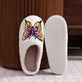thumbnail image 4 of Aloohaidyvio Women's New Butterfly Embroidered Slippers Winter Indoor Slip-on Warm Slippers, 4 of 5