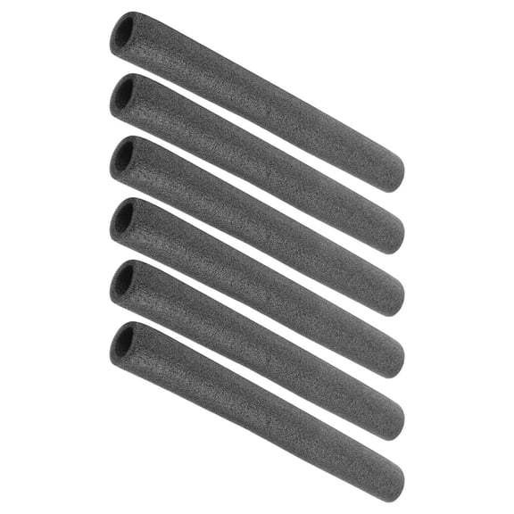 ibasenice 6-Pack Black Foam Pole Covers for Trampoline Safety Enclosure Tubes, Heavy Duty Soft Replacement Padding