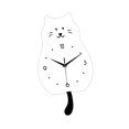 thumbnail image 4 of Cat Pendulum Reloj de pared reloj decorativo silencioso, acrílico, lindo adorno de pared para comedor de cocina sala de niños dormitorios para niños, 4 of 8