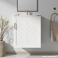 thumbnail image 2 of GZXS 20-inch White Bathroom Vanity with Ceramic Sink Combo Set, Modern Wall-Mounted Floating Storage Cabinet with Soft Closing Door & Side Open Shelves, Space-Saving Bathroom Space Saver, 2 of 10