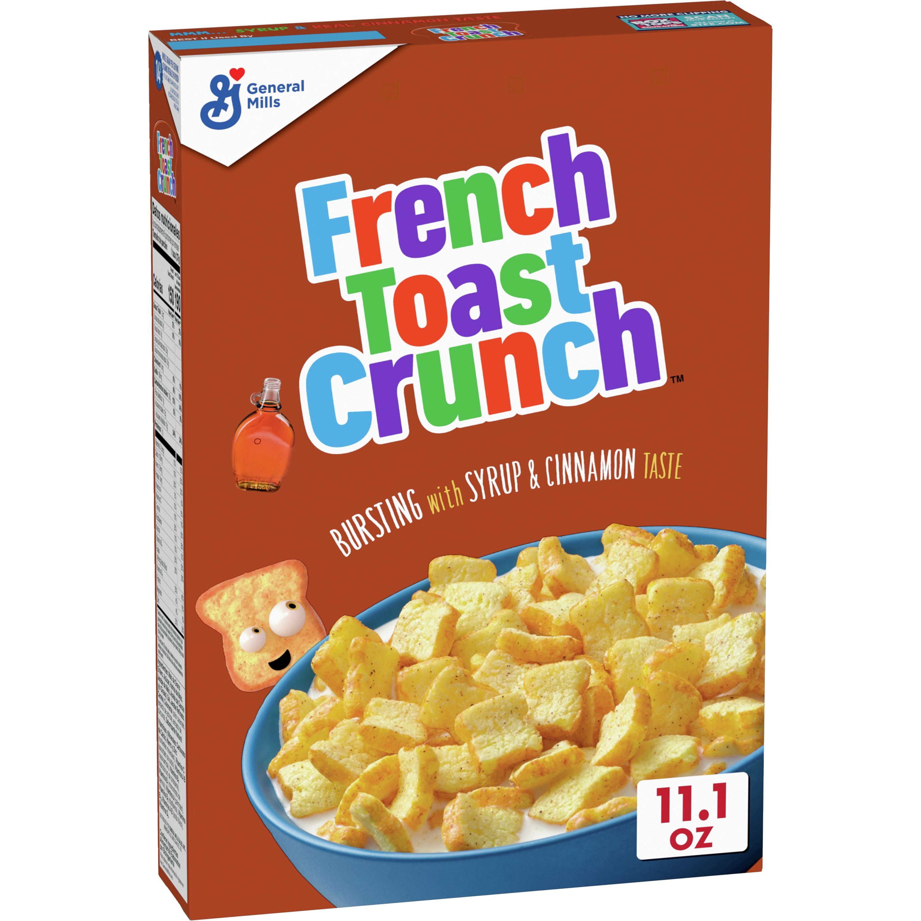 French Toast Crunch Sweetened Breakfast Cereal, 11.1 OZ Cereal Box