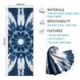 thumbnail image 2 of Blue Tie Dye Flower Mandala Pattern Hot Yoga Mat Towel Non Slip for Hot Yoga - Quick-Drying Yoga Mat Cover with 4 Corner Pockets with Travel Bag - Hot Yoga Towel Non Slip 70"x26", 2 of 6