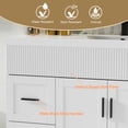 thumbnail image 4 of eclife Freestanding Single Sink Bathroom Vanity with Resin Top, Faucet, and Drain, 48 Inch, 4 of 10